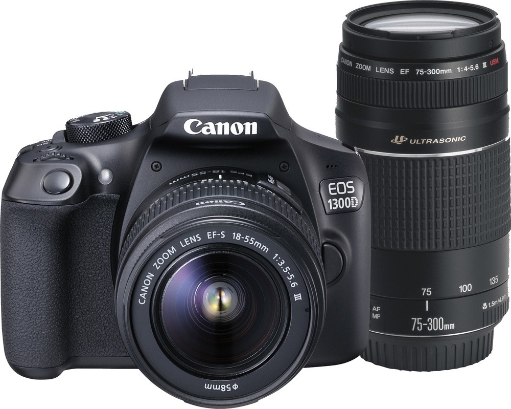 Canon EOS 1300D kit (18-55 + 75-300) купити з доставкою по Київу та ...