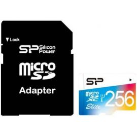 ФотоmicroSDXC (UHS-1) SiliconPower Elite Color 256Gb class 10 (adapter SD) від магазину Manzana.ua