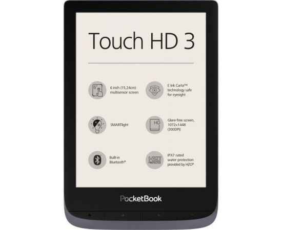 ФотоPocketBook 632 Touch HD 3 Metallic Gray (PB632-J-WW) від магазину Manzana.ua