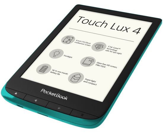 ФотоPocketbook 627 Touch Lux 4 Emerald Green (PB627-H-CIS) + ЧЕХОЛ, зображення 2 від магазину Manzana.ua