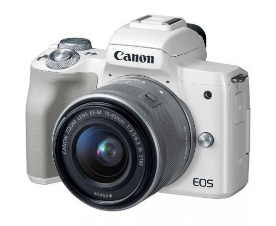 ФотоCanon EOS M50 kit (15-45mm) IS STM White + сумка від магазину Manzana.ua