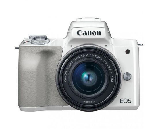ФотоCanon EOS M50 kit (15-45mm) IS STM White + сумка, зображення 2 від магазину Manzana.ua