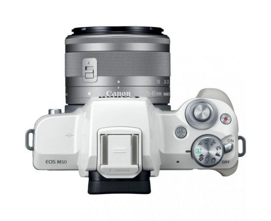 ФотоCanon EOS M50 kit (15-45mm) IS STM White + сумка, зображення 4 від магазину Manzana.ua