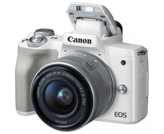 ФотоCanon EOS M50 kit (15-45mm) IS STM White + сумка, зображення 5 від магазину Manzana.ua