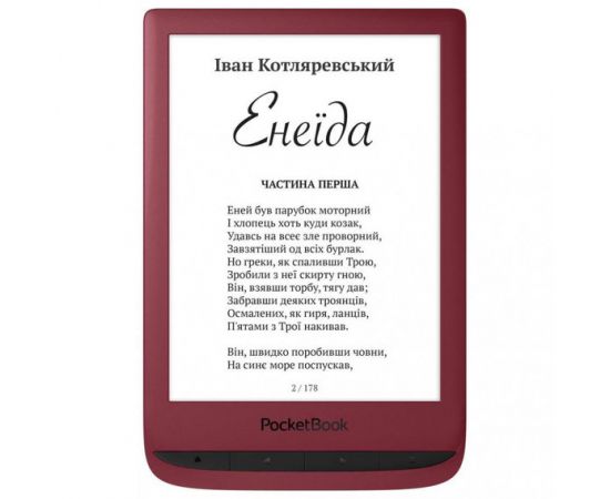 ФотоPocketBook 628 Touch Lux 5 Ruby Red (PB628-R-CIS), зображення 2 від магазину Manzana.ua