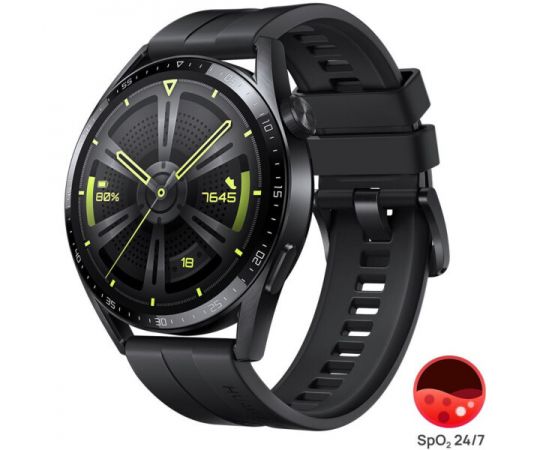 Фото HUAWEI Watch GT 3 46mm Black (55026956) + ПЛЁНКА, изображение 8 от магазина Manzana