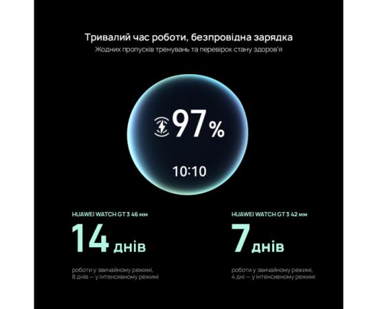 Фото HUAWEI Watch GT 3 46mm Black (55026956) + ПЛЁНКА, изображение 9 от магазина Manzana
