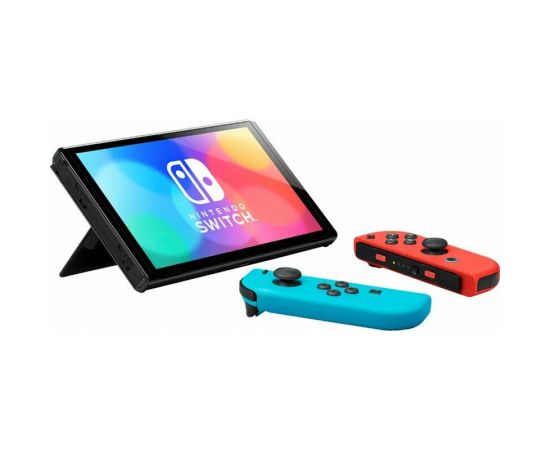 Фото Nintendo Switch OLED with Neon Blue and Neon Red Joy-Con, изображение 2 от магазина Manzana