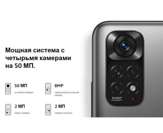 ФотоXiaomi Redmi Note 11 4/128GB Graphite Gray EU, зображення 6 від магазину Manzana.ua