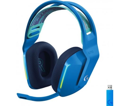 ФотоLogitech Lightspeed Wireless RGB Gaming Headset G733 Blue (981-000943), зображення 2 від магазину Manzana.ua