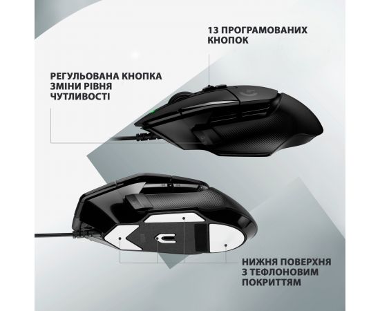 ФотоLogitech G502 X Black (910-006138), зображення 4 від магазину Manzana.ua