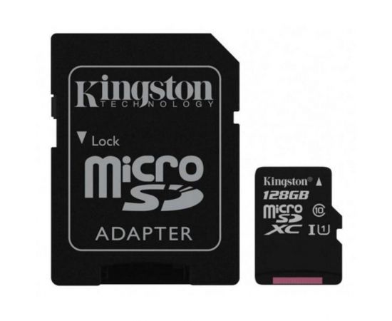 ФотоKingston microSDXC 128GB Class 10 UHS-I Canvas Select + SD адаптер (SDCS/128GB) від магазину Manzana.ua