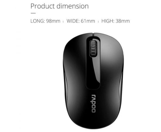 Фото Rapoo Wireless Optical Mouse Black (M10), изображение 3 от магазина Manzana