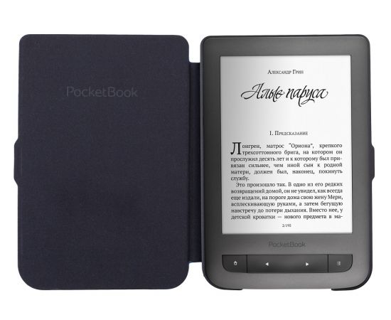 Фото Обложка PocketBook Shell Muffled blue/black (JPB626(2)-BM-P) для 614/624/625/626, изображение 3 от магазина Manzana