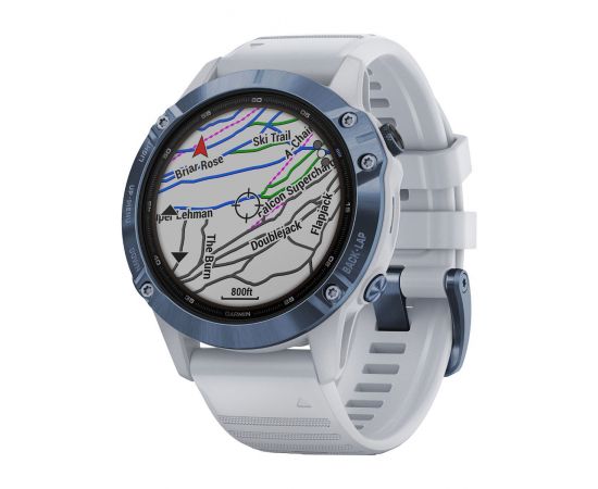 Garmin Fenix 6 Pro Solar Edition Mineral Blue with Whitestone Band (010-02410-19/18), зображення 5 ФотоGarmin Fenix 6 Pro Solar Edition Mineral Blue with Whitestone Band (010-02410-19/18), зображення 5 від магазину Manzana.ua