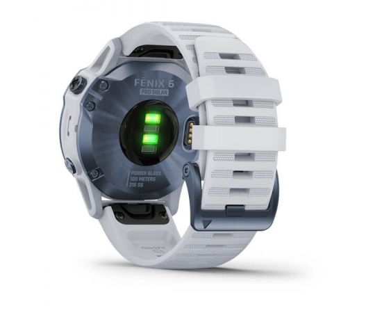 Garmin Fenix 6 Pro Solar Edition Mineral Blue with Whitestone Band (010-02410-19/18), зображення 3 ФотоGarmin Fenix 6 Pro Solar Edition Mineral Blue with Whitestone Band (010-02410-19/18), зображення 3 від магазину Manzana.ua