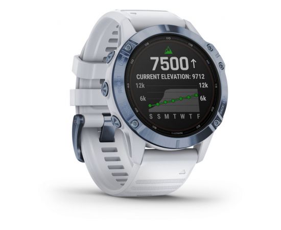 Garmin Fenix 6 Pro Solar Edition Mineral Blue with Whitestone Band (010-02410-19/18) ФотоGarmin Fenix 6 Pro Solar Edition Mineral Blue with Whitestone Band (010-02410-19/18) від магазину Manzana.ua