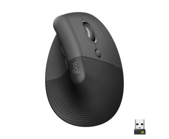 ФотоLogitech Lift Vertical Ergonomic Mouse Graphite (910-006473), зображення 2 від магазину Manzana.ua