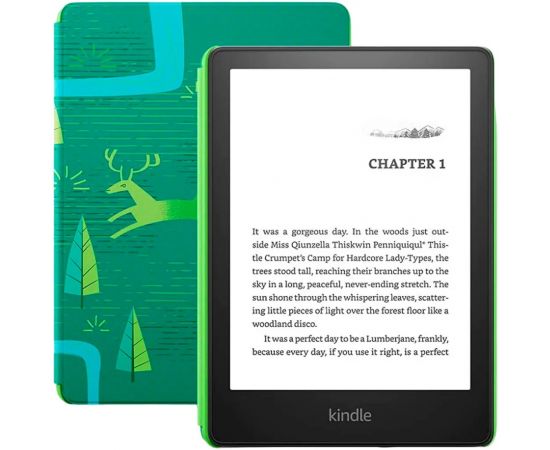 ФотоAmazon Kindle Paperwhite Kids 11th Gen. 16GB  Emerald Forest cover від магазину Manzana.ua