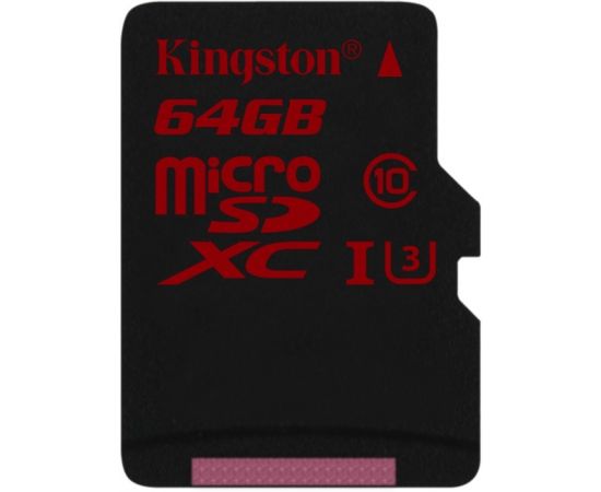 ФотоmicroSDXC (UHS-1 U3) Kingston Canvas React 64Gb class 10 (R100MB/s, W80MB/s) (adapter SD), зображення 2 від магазину Manzana.ua