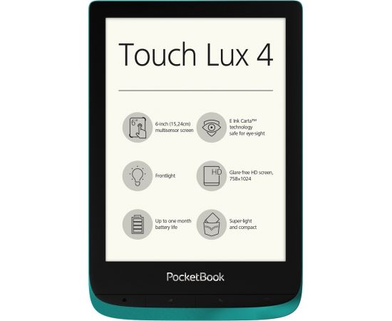 Фото Pocketbook 627 Touch Lux 4 Emerald Green (PB627-H-CIS) от магазина Manzana