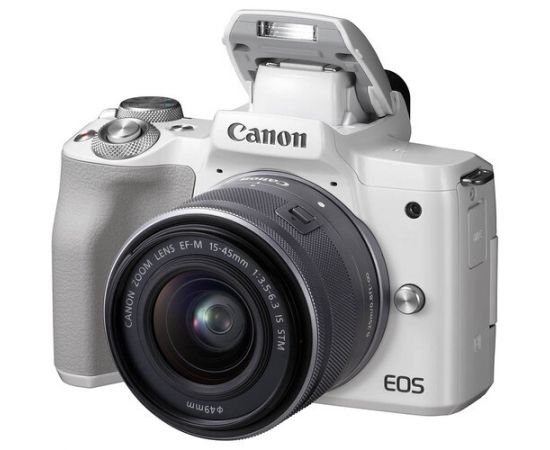 Фото Canon EOS M50 kit (15-45mm) IS STM White, изображение 2 от магазина Manzana
