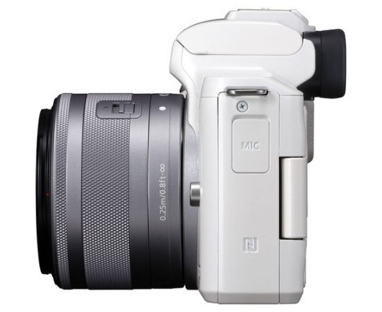 Фото Canon EOS M50 kit (15-45mm) IS STM White, изображение 4 от магазина Manzana