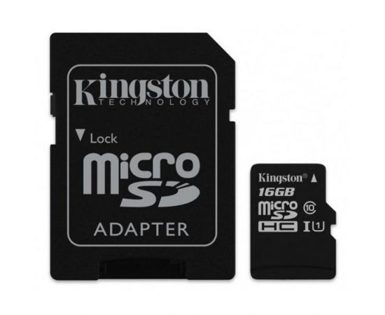 Фото Kingston microSDHC 16GB Class 10 UHS-I Canvas Select + SD адаптер (SDCS/16GB) от магазина Manzana